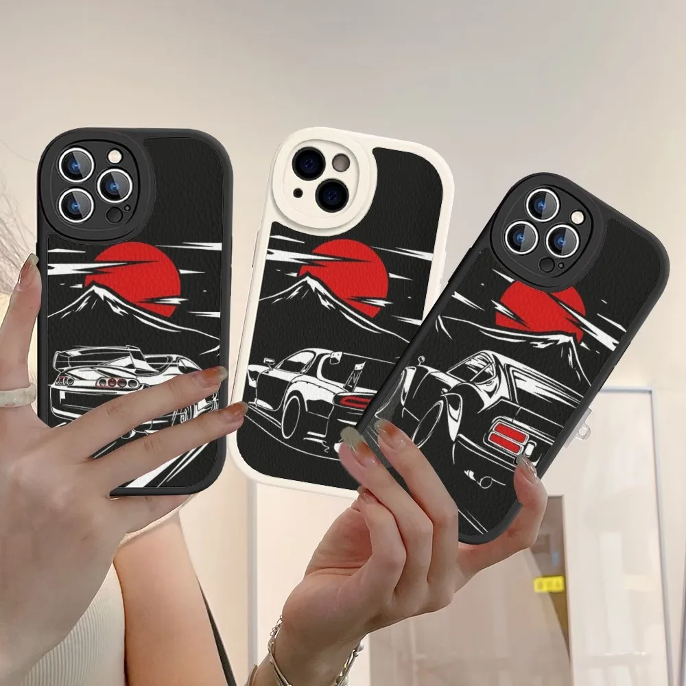 

Japan JDM Sports Cars Phone Case Hard Leather For iPhone 14 13 12 Mini 11 14 Pro Max Xs X Xr 7 8 Plus Fundas