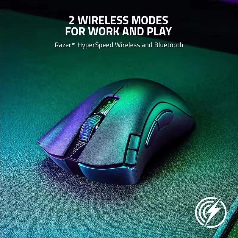 Razer DeathAdder V2 X HyperSpeed ??무선 게임용 마우스 7개의 프로그래밍 가능 버튼 Gen 2 기계식 스위치 5G 14K DPI 광학 센서