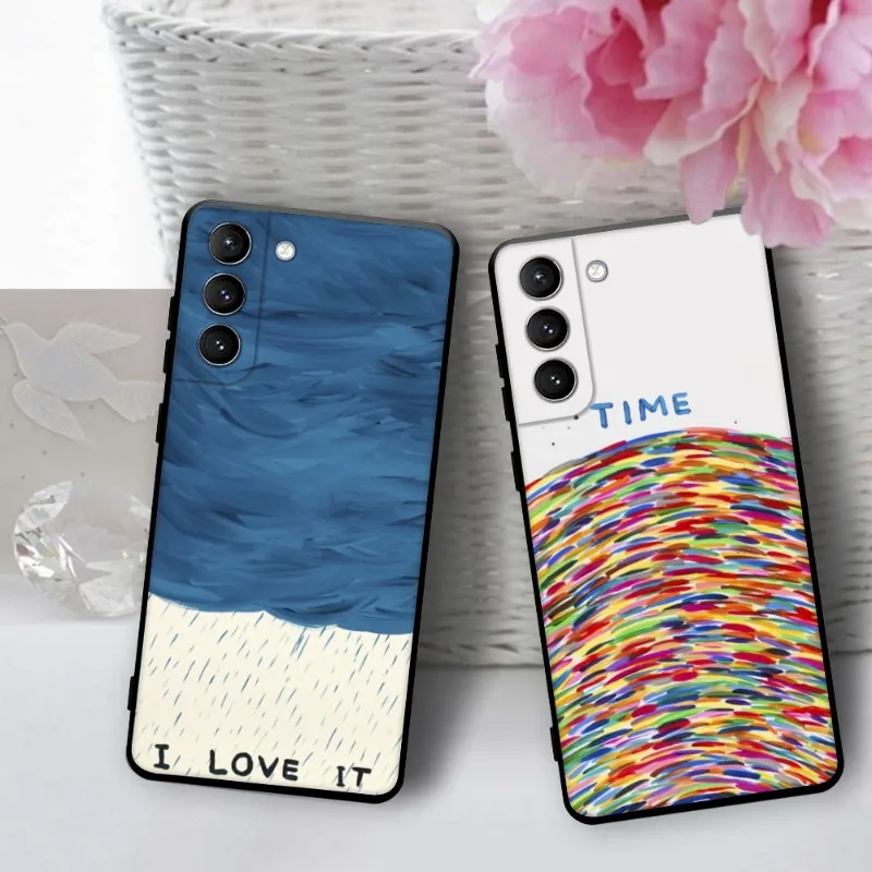 Custodia Per Telefono Graffiti Color David Shrigley Per Samsung Galaxy S22 23 21 S20 Fe Ultra S10 S9 S8 Plus S10E Note 20Ultra 10Plus Cover