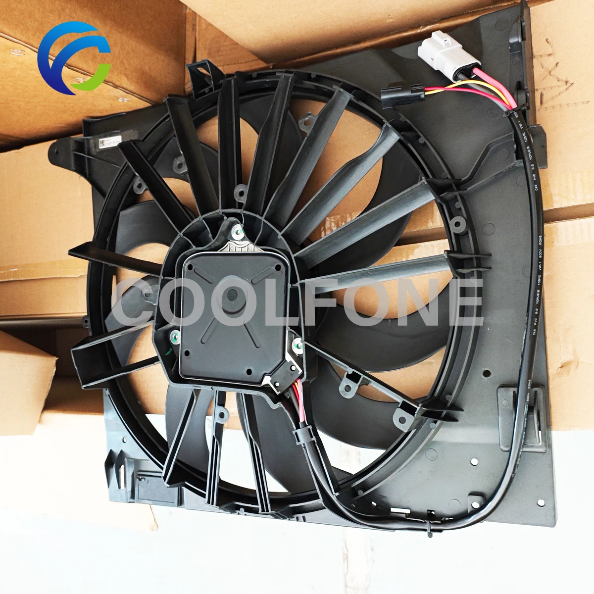 Electric Cooling Radiator Fan With Motor For Jaguar Xf Xj X350 S  