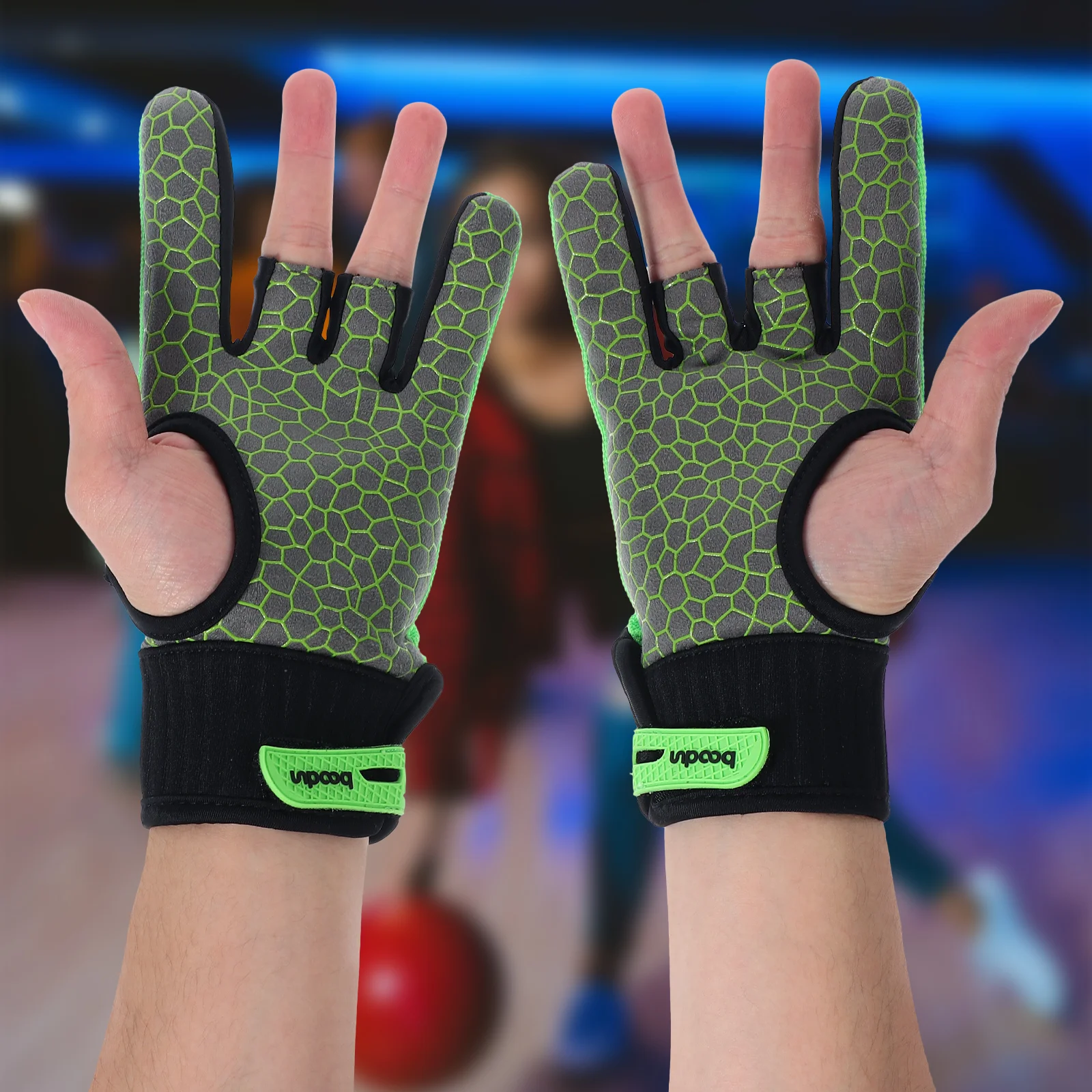 of Silicone Bowling Gloves Professional Anti-slip Elastic Breathable Sports Gloves