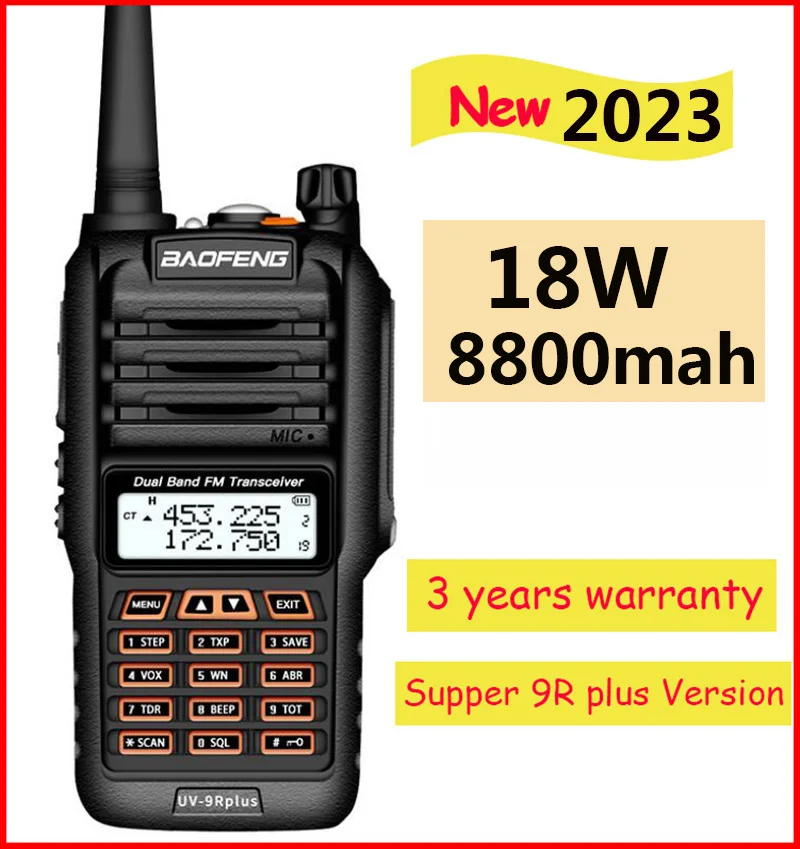 2024 Baofeng UV 9R plus Upgrade uv9r 40 km 50km walkie talkie 18W hf transceiver vhf uhf ham radio long range CB radio station