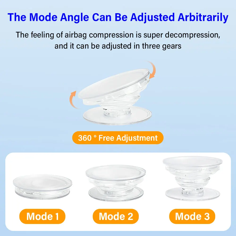 Silicone World Transparent Foldable Phone Socket Finger Grip Holder GripTok Posket Handle Resin Glue DIY Mobile Phone Stand Base