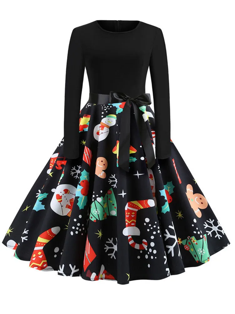 Elegant Christmas Party Dress Women Winter Vintage Casual Long Sleeve Swing  Midi Dress – Real Talk from Someone Who Wore It to Three Holiday Events