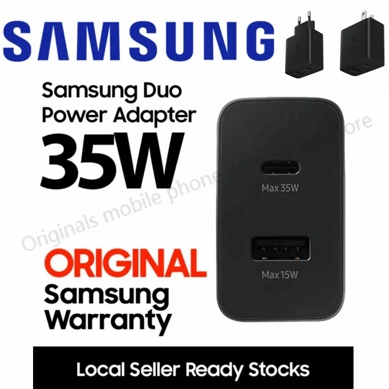 Original Samsung 35W Power Adapter Duo Pd Charger Fast Charging Adapter