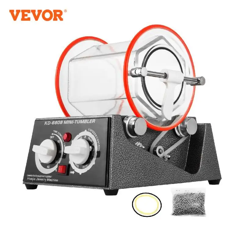 

VEVOR 3kg Rotary Tumbler Surface Polisher Jewelry Polishing Machine KT6808 Finishing Machine with Polishing Bead for Chamfering