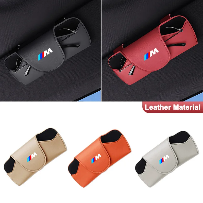 حافظة نظارات داخلية للسيارة، صندوق نظارات شمسية لحاجب الشمس لسيارات BMW الفئات 1 و2 و3 و4 و5 و6 و7 وX وZ4 وG11 وG30 وX1 وF48 وX2 وF39 وX3 وG01 وX4 وG02