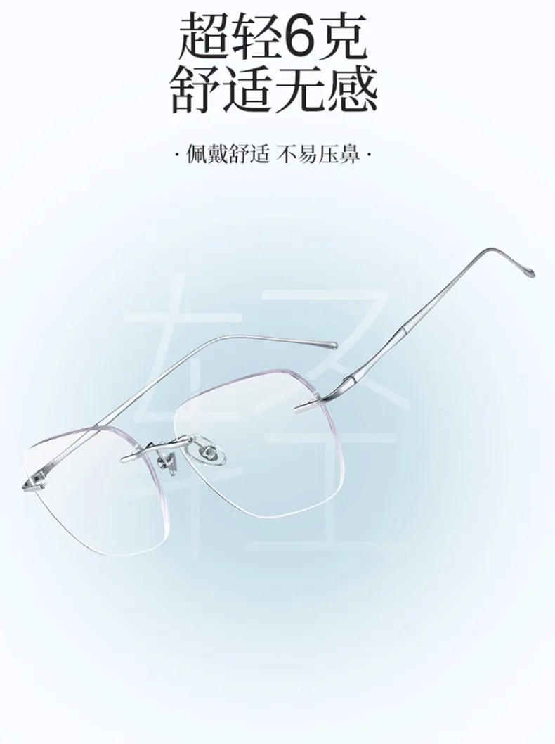 Ultra Licht Reinem Titan Rahmen Optische Lesebrille Für Männer Frauen Anti Blaues Licht Gläser Rezept Presbyopie Brille – Detail 11