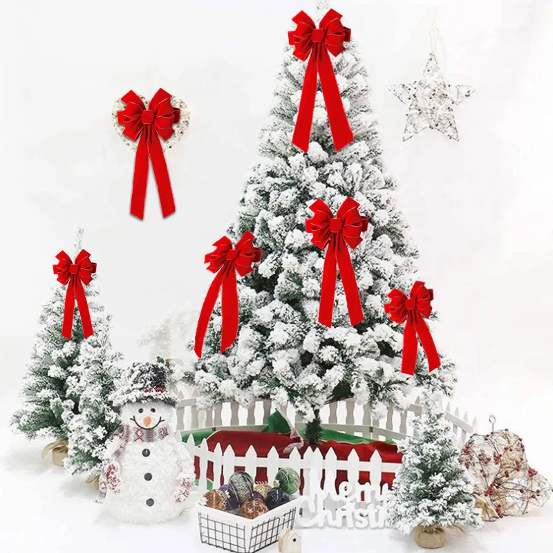 Christmas Bows Outdoor Decorations Tree Top Bow Wreath ribbon bow decoration christmas bow ornaments christmas tree ornaments