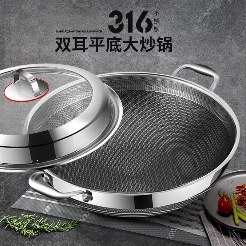 Emeril Forever Pans Chinese Wok Wok Wok Home Stainless Steel Fry Pan  Stainless Steel Wok Cauldron Non- Stick Wok - AliExpress