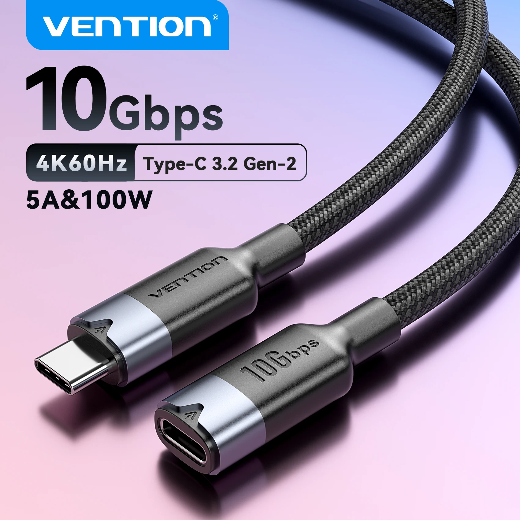 Vention USB C Extension Cable 10Gbps Type C Extender Cord