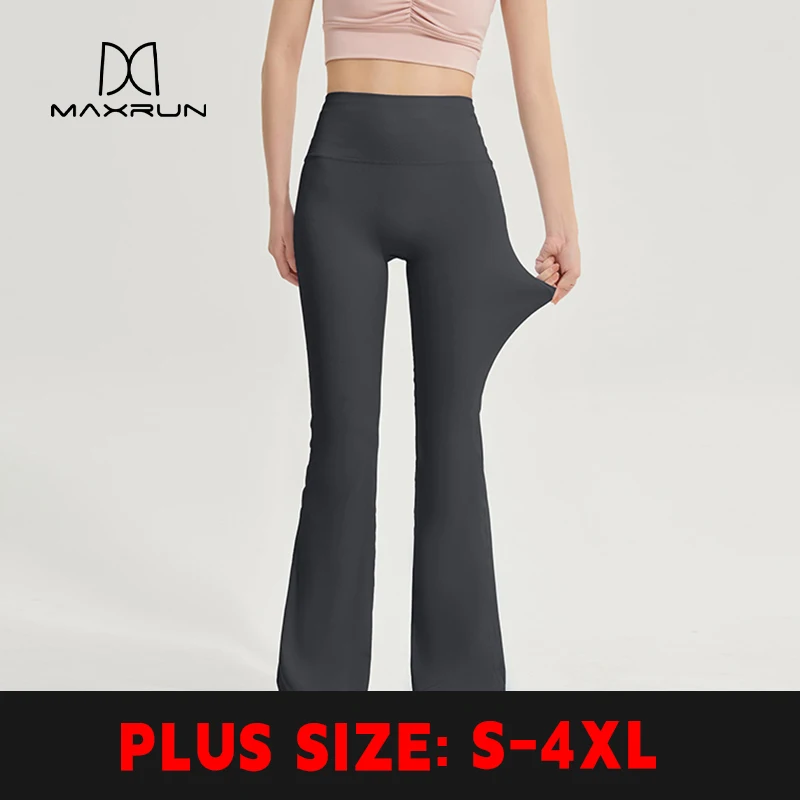 

MaxRunPro Women's High Waist High Elastic Tight Fit Mini Horn Pants Sports Running Exercise Pilates Yoga Pants Plus Size s-4XL