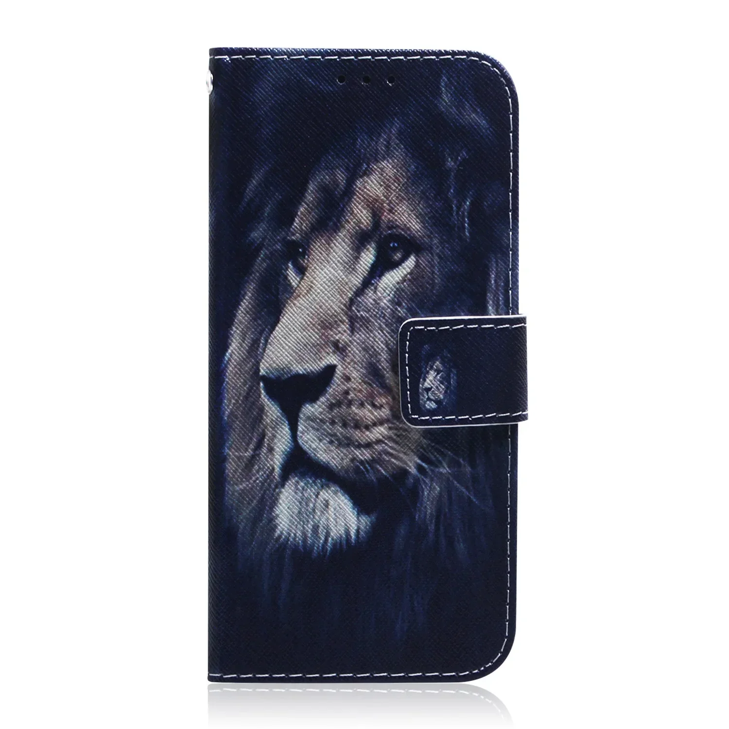 Geometric Textile Pattern Magnetic Wallet Leather Phone Case Cover