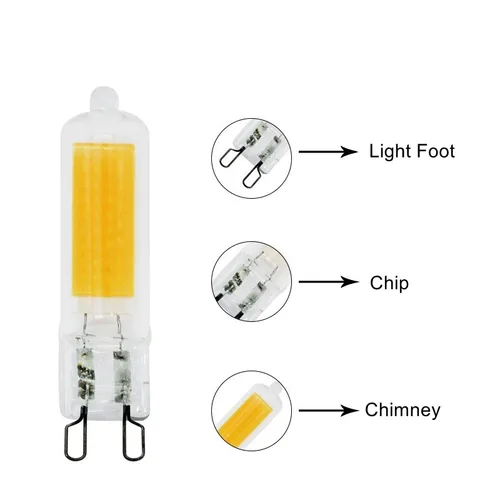 Moodyz 슈퍼 브라이트 LED 전구, 유리 램프, 정전력 LED 조명, G9 G4 COB 전구, 7W, 9W, 12W, 15W, 220V 2