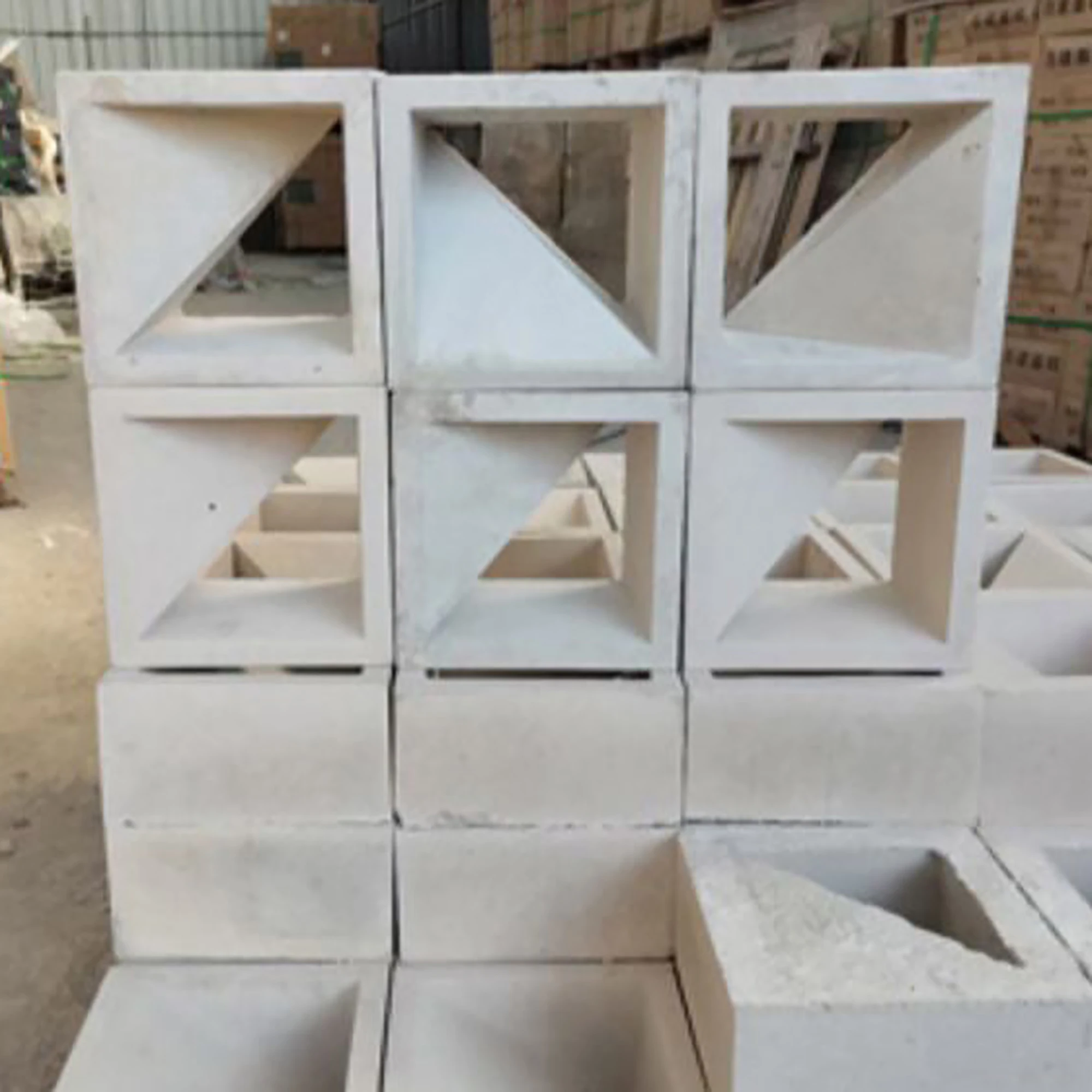 Square Grid Hollow Brick Garden Cement Paving Mold