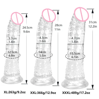 Realistic Xxxl Dildo For Woman Couples Big Penis Strap On Jelly Dildos Suction cup Men Masturbation Anal Sex Toys Adult Shop Gay 2