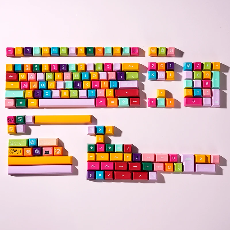 Milho Cob Perfil Keycaps Abs Keycaps para Teclado Mecânico Dandelion Amor Keycap Personalizado Personalidade 150 116 100 Chaves Cor - Imagem 5