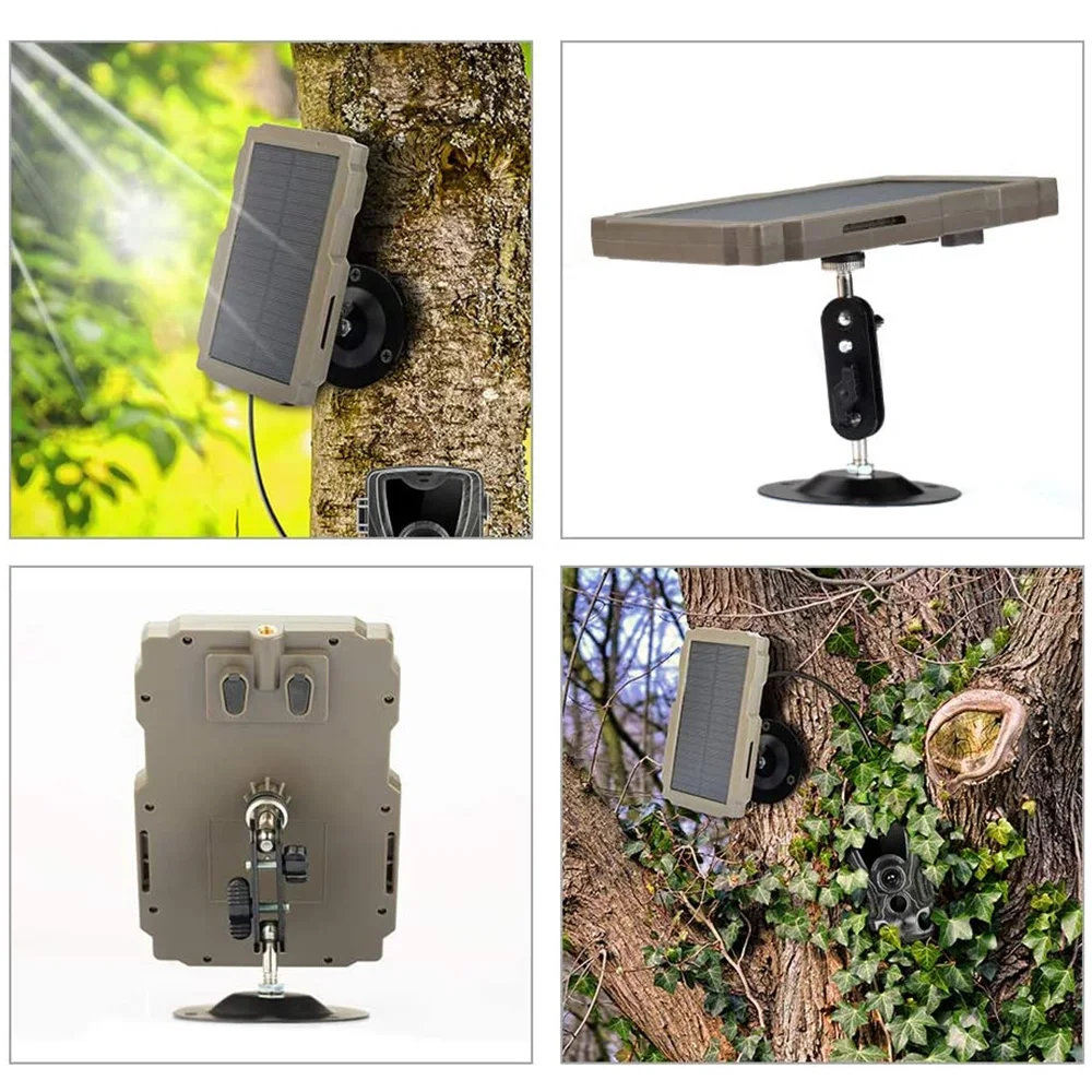Trail Game Camera Solar Panel Kit 3000mAh 6V-12V Rechargeable Solar Charger for Hunting Camera 25% Conversion Rate