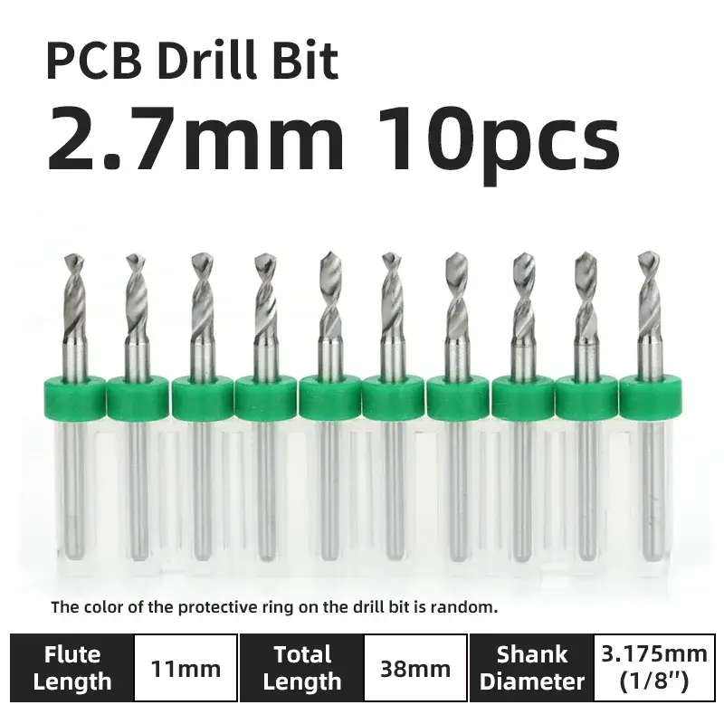 10pcs PCB Drill Bit Set Carbide Micro Drills For Printed Circuit Board 1/8" Fixed Shank Mini CNC Tungsten Steel Bits 0.1-3.175mm image 16