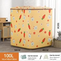 1PCS Clothes Storage Bag Big Mac Storage Box Large Capacity Fabric Home Wardrobe Storage Basket Toy Clothing Folding Bag 1