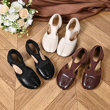 Women Brand Mary Janes Shoes Summer Woman Split Toe Tabi Walking Sneakers Casual Loafers Designer Ballet Flats Footwear балет