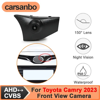 Carsanbo Compatibile con Toyota Camry 2023 Telecamera Frontale per Auto CCD AHD 150° ° Obiettivo Fisheye per Visione Notturna, Telecamera Frontale Impermeabile