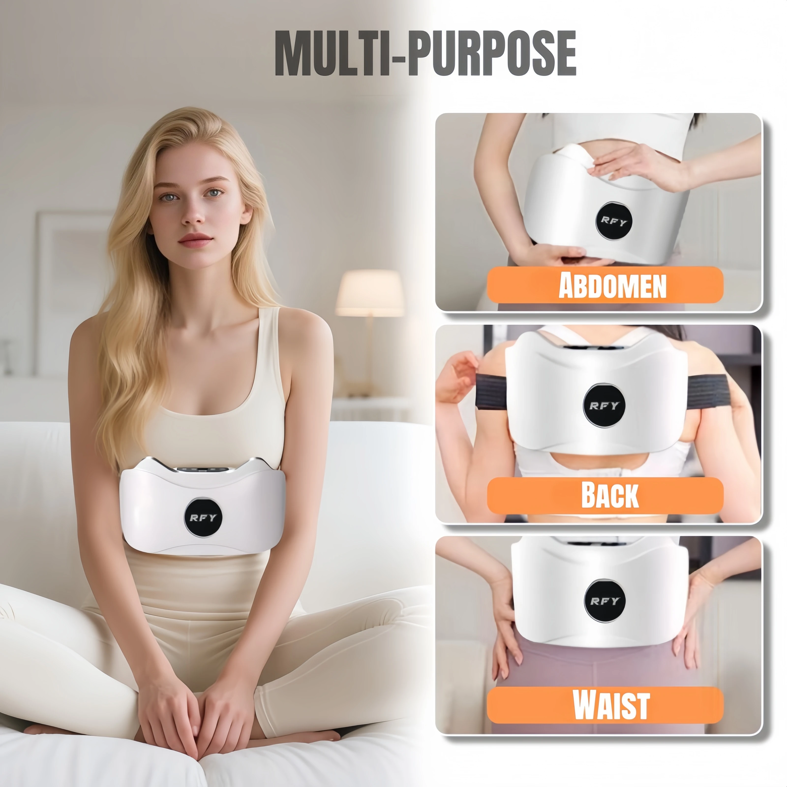 3 Massage Modes Abdominal Massager Wireless Multifunctional Electric Fat Remover Portable Cellulite Massager