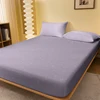 1 Simple modern Plant Flower printed matte Fitted Sheet, bedroom printed bed cover, bedding (excluding pillowcases) 1
