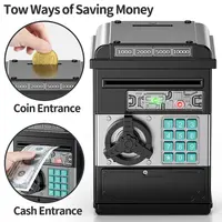 Large Electronic Money Coin Banks with Password Protection, Automatic Paper Money Scroll Saving Box, Great Gift for Kids Age 3+ 1