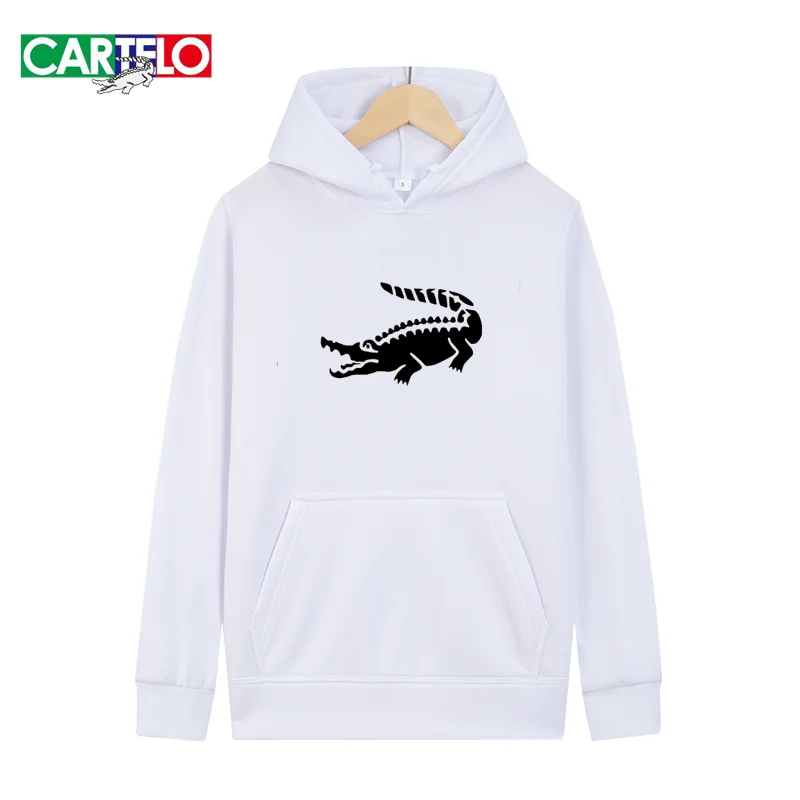 New Cartelo men's and women's fleece hoodie Sports casual long-sleeved warm autumn and winter hoodie cartelo men s sportswear spring and autumn casual color long sleeved pullover pants two piece fleece hooded sportswear set