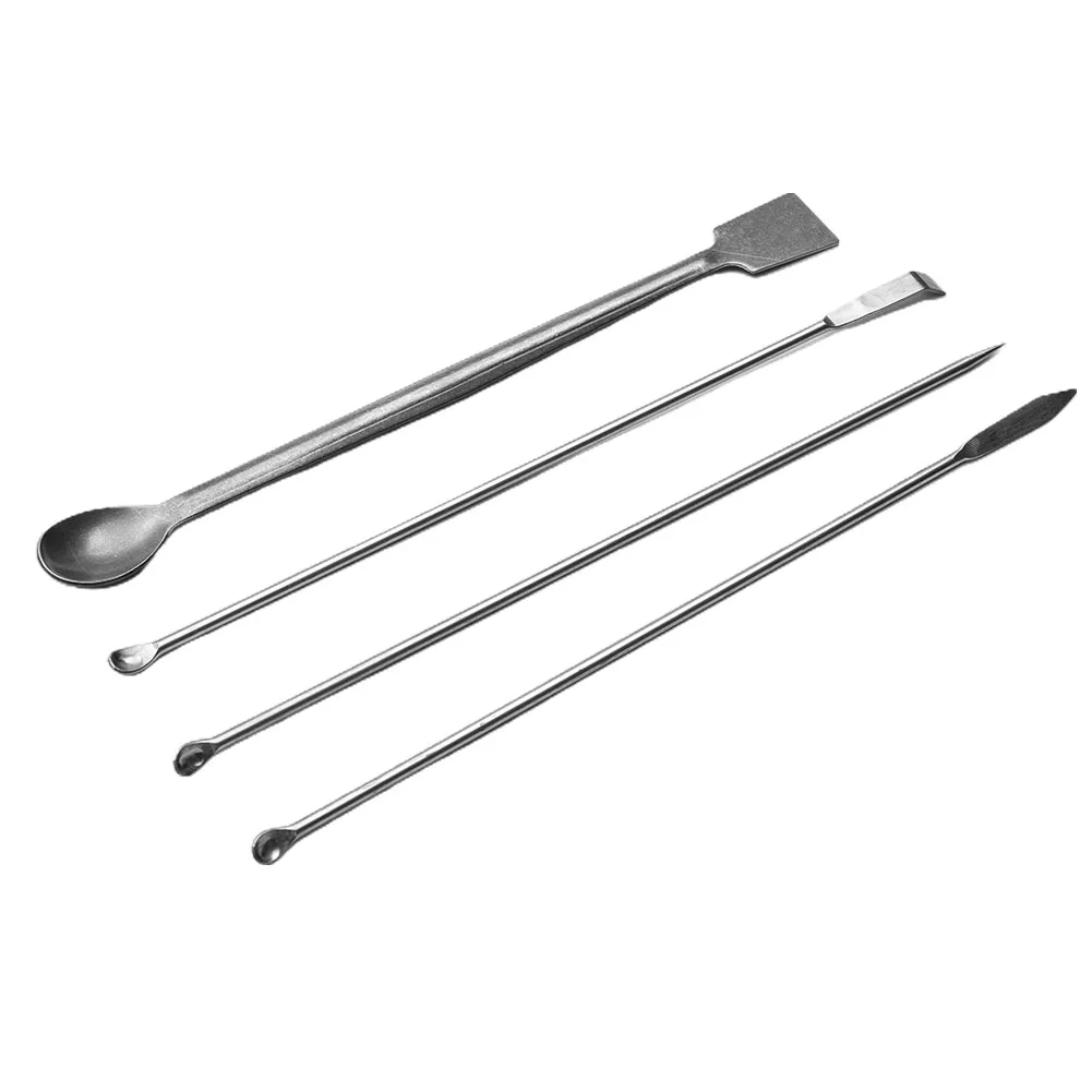 

12Pcs Stainless Steel Lab Spoon Spatula Laboratory Sampling Spoon Mixing Spat Set Working Scraper Laboratory Equipment 10-22cm