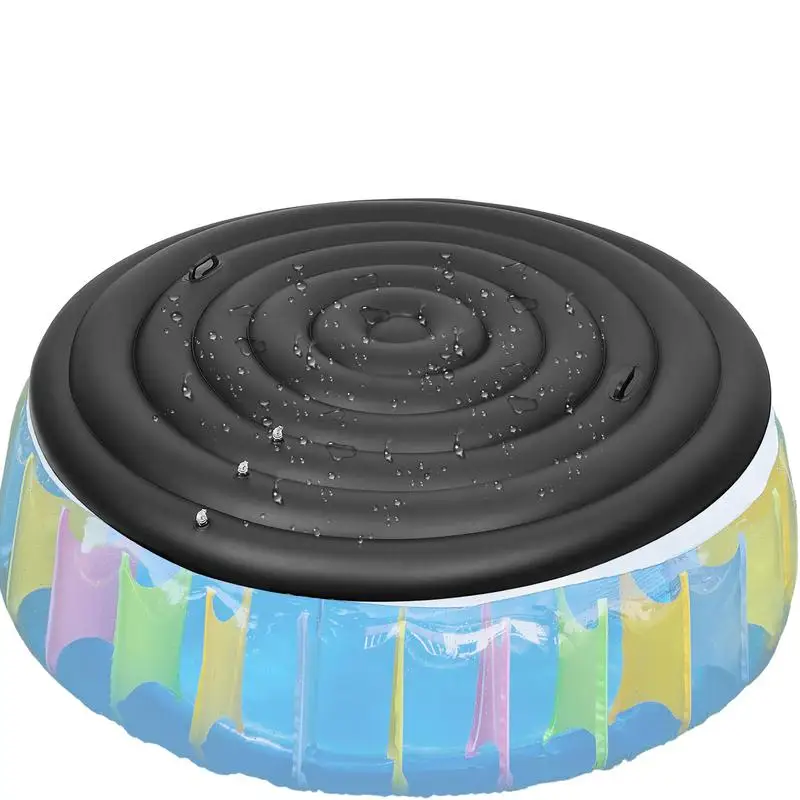 Round Hot Tub Cover Spa Pool Protective Lid Portable Round Inflatable Hot Tub Cover Replacement for Family Hotel Garden