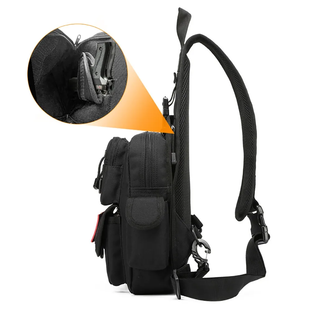 Tactical Shoulder Bag for Gun Concealed Carry Glock Holster Casual Chest Bag Weapon Pistol Holder Outdoor Small EDC Pouch 3