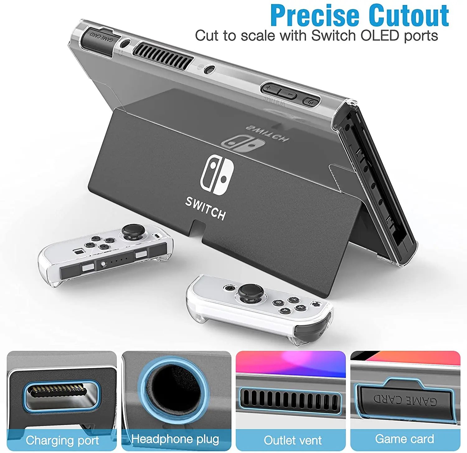 HEYSTOP Switch OLED Model futerał do przenoszenia, 9 w 1 zestaw akcesoriów do 2022 Nintendo Switch OLED Model z etui ochronnym 4 HEYSTOP Switch OLED Model futerał do przenoszenia, 9 w 1 zestaw akcesoriów do 2022 Nintendo Switch OLED Model z etui ochronnym 4