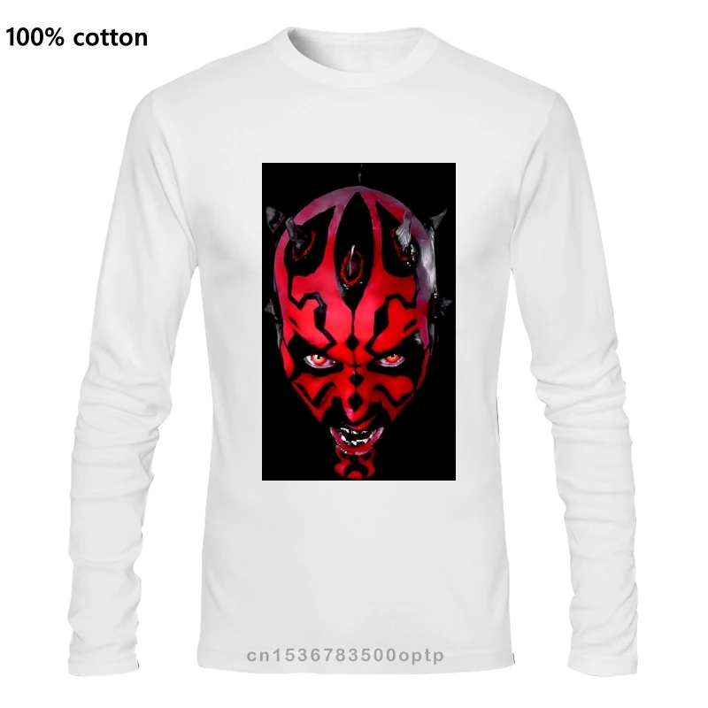 Man Clothing DARTH MAUL MASK T-shirt Unisex Long Sleeve Casual Shirt |