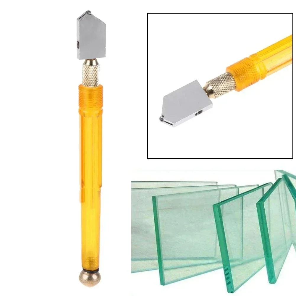 Glass Cutter 1PCS Diamond 3-12mm 170mm Oil Feed Portable Wheel Blade Antislip Handle For DIY Tile Craft Cutting