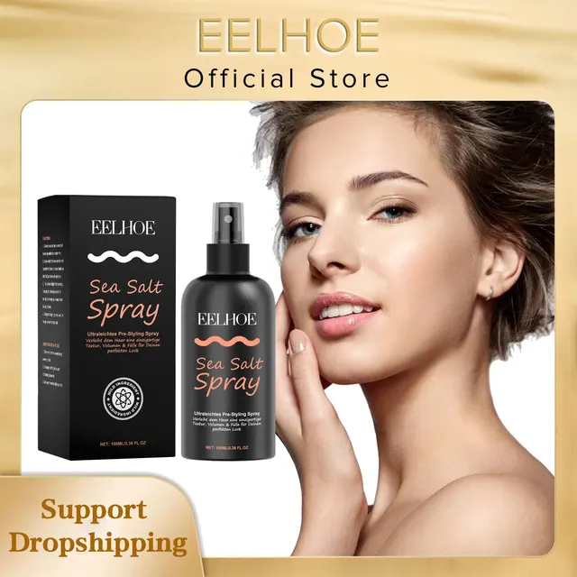 EELHOE Sea Salt Hair Spray Fluffy Volume Hair Fixing Water Spray Hairdresser Salon Nartural Hair Holding Spray for Hair Styling