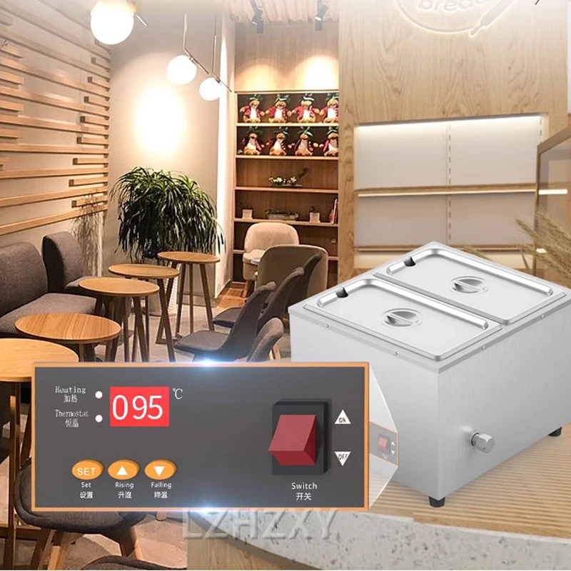 Electric Chocolate Cheese Melting Machine Heater Commercial Double Hot Pot Fountain Boiler Dipping Cylinder Melter Pan Warmer 6