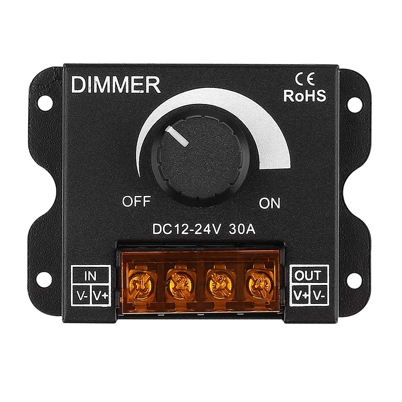 Led Dimmer Dc12 24v Adjustable Brightness Dc12 24v 20a Single Channel