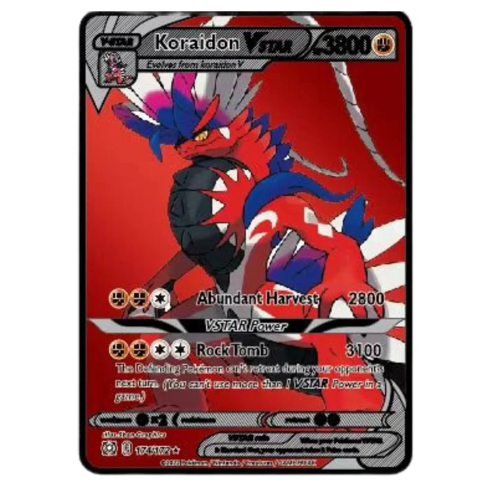35 style English Sale well pokemon metal card vmax gx ex original 