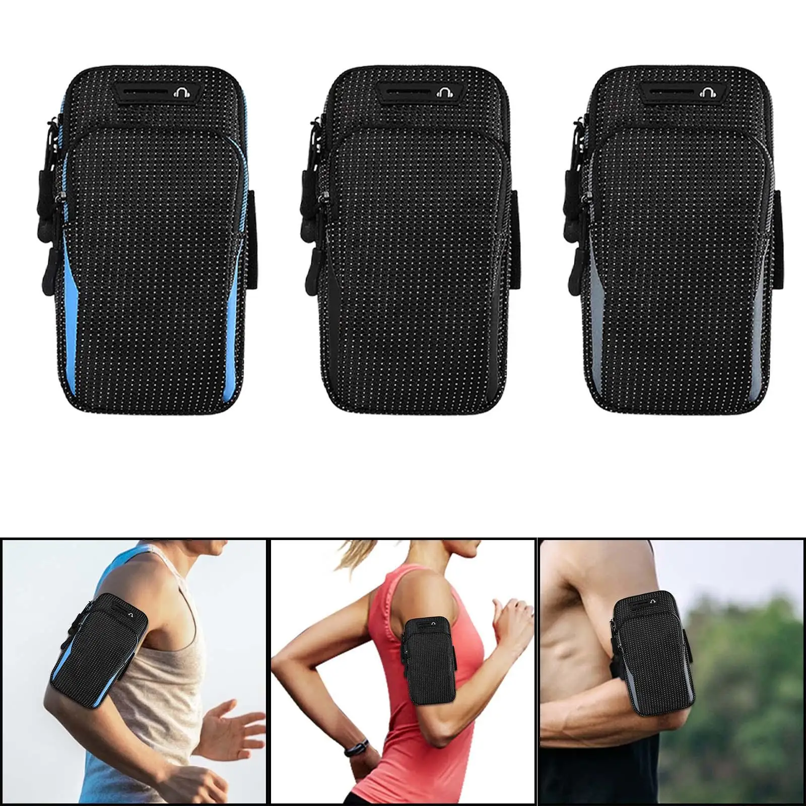 

Phone Armband Bag Women Men Cellphone Holder Wrist Pouch Sports Arm Bag for Running Jogging Exercise Workout