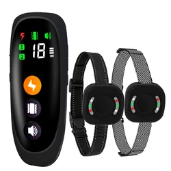 Smart Dog Training and Anti - Barking Collar with 800m Remote Control - Waterproof Design (Black and Grey)