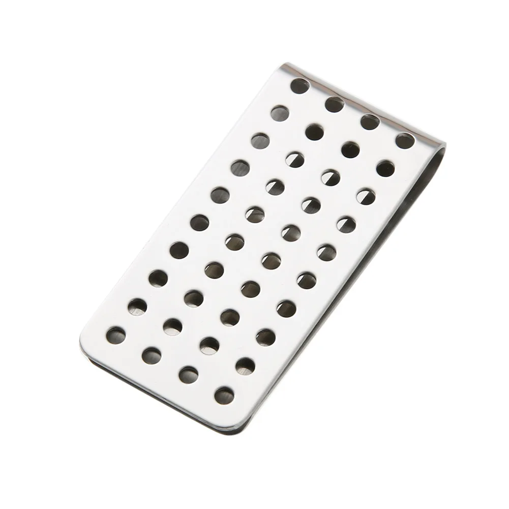Metal Money Clip Stainless Steel Hollow Out Porous Cash Clamp Holder Craft Minimalist Suitable for Wallet Clips Books
