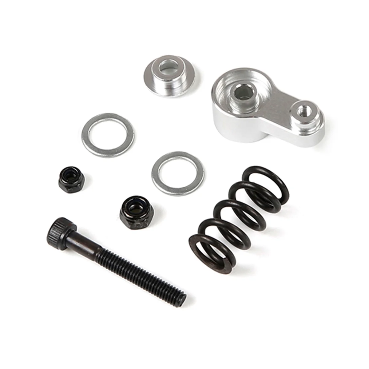 

For BAHA CNC Metal Buffer Rocker Arm Kit for 1/5 BAHA ROVAN KM BAJA 5B 5T 5SC Rc Car Parts,Silver