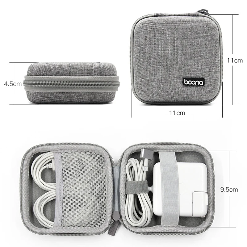 Portable Earphone Storage Bag Data Cable Organizer Bag Multifunctional Digital Gadgets Case Charger U Disk Protective Cover