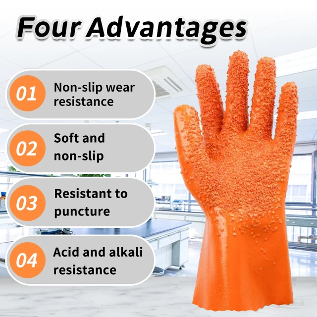 CWS Home Fish-killing Rubber Gloves Waterproof Labor Insurance Gloves  Thickened Particles Non-slip Work Gloves Protective Gloves - AliExpress