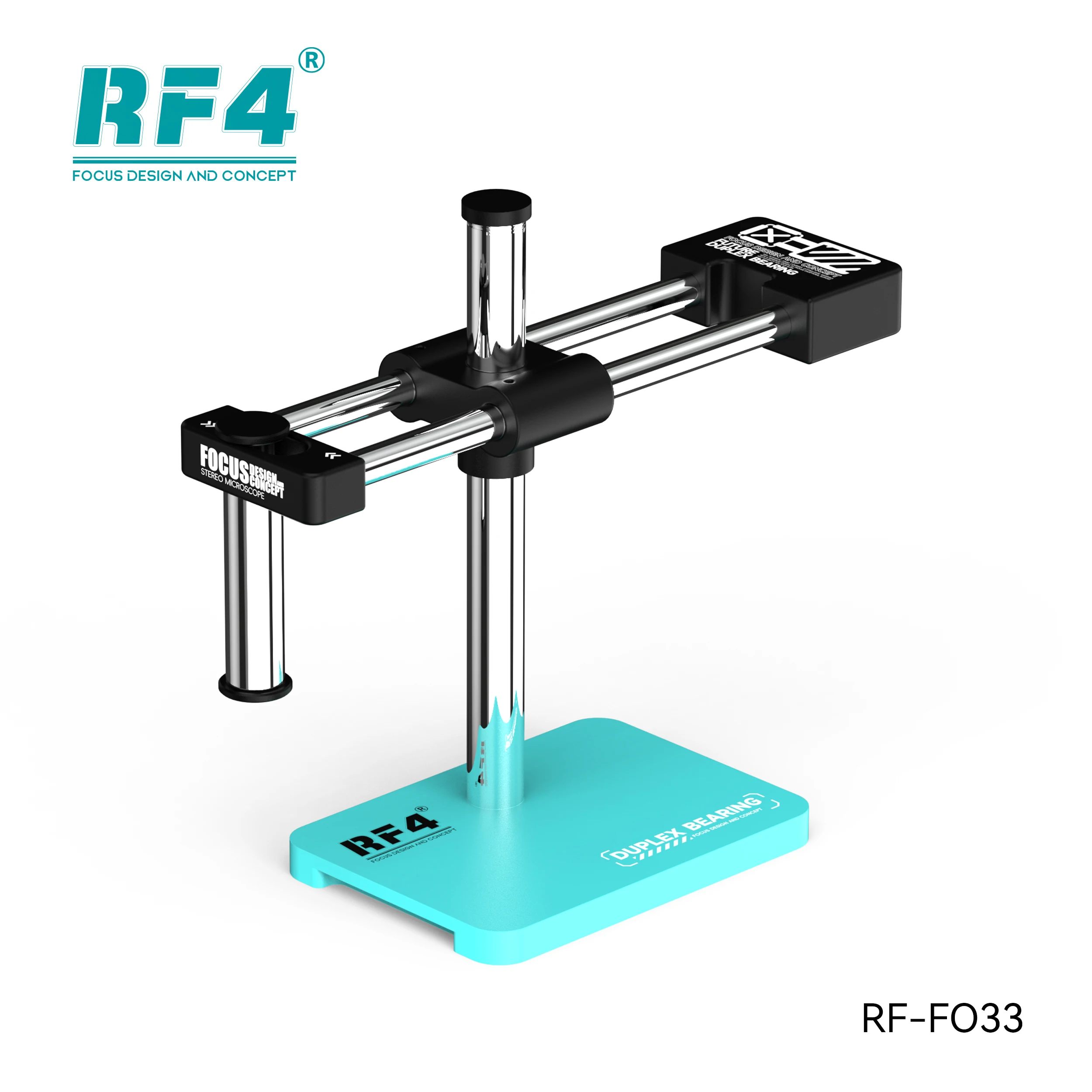 RF4 360° Cardan Rotation Double Cantilever Support Triocular