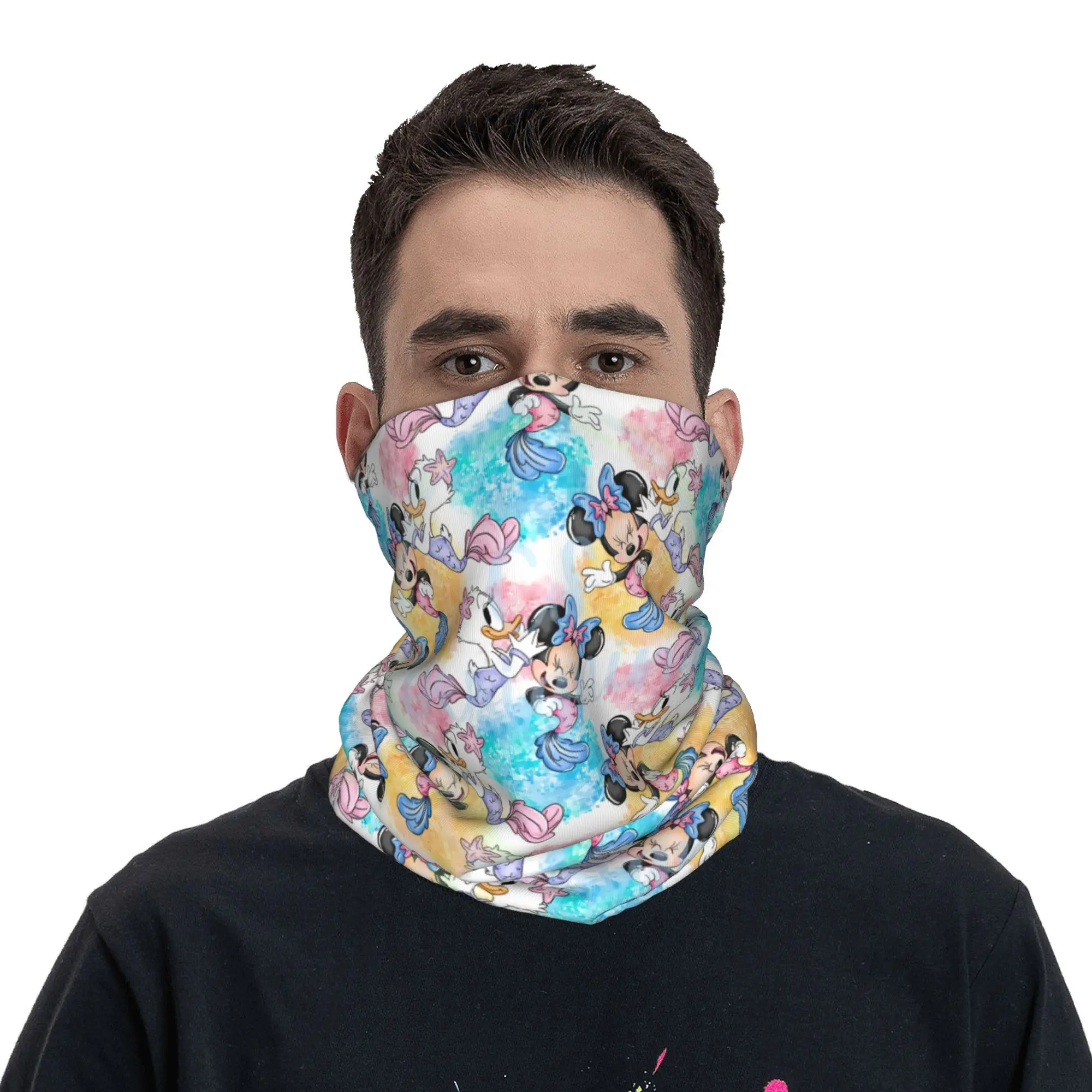 Mickey Mouse Art Cartoon Bandana Neck Gaiter for Ski Cycling Women Men Wrap Scarf Balaclava Warmer cycling bandana cycling mask neck gaiter