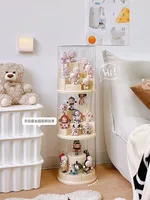 Acrylic Clear Display Case Dustproof Blind Box Storage Showcase 360° Rotating Display Box Stand for Collectibles Action Figures 2