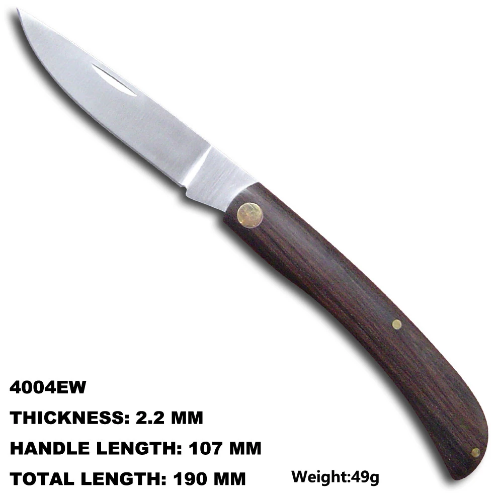 Description Picture 4 of itemGradyFung Pocket Knife Folding Blade Stainless Steel with Wood Handle Gentleman Knives for Camping  EDC Utility Meat Table Tools